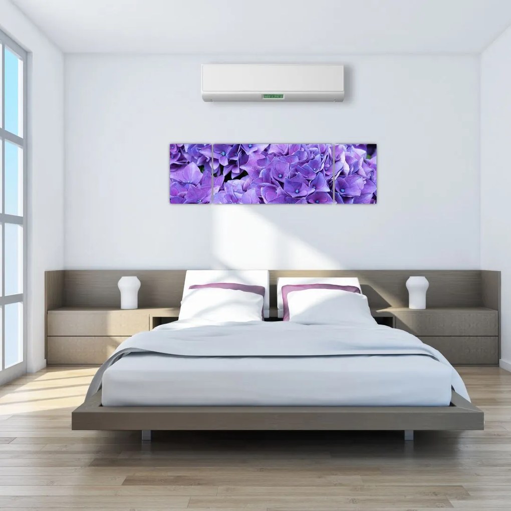 Obraz fioletowych kwiatów (170x50 cm)