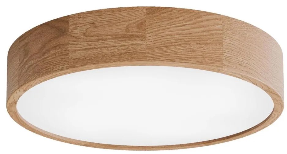 Oprawa sufitowa łazienkowa z czujnikiem CLEO, 4x E27/24W/230V, śr. 47,5 cm, IP54, dąb