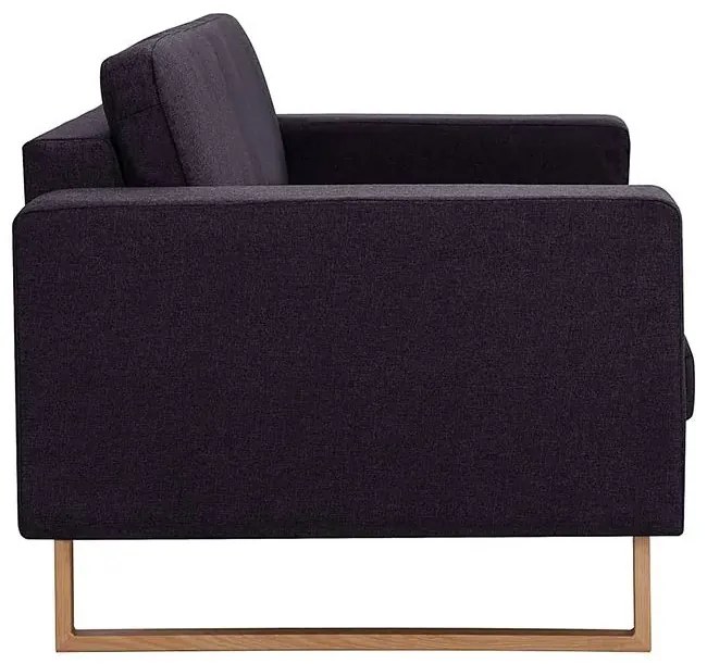 Elegancka trzyosobowa sofa czarna M8-T07