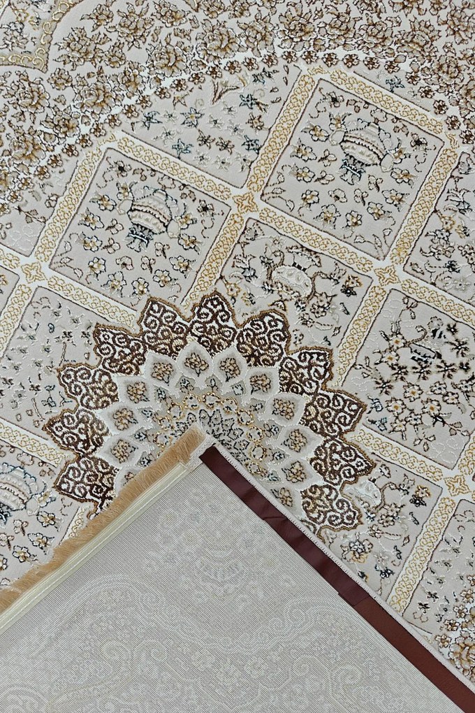 Dywan klasyczny Gold Ornament beżowo-złoty 200 cm x 290 cm