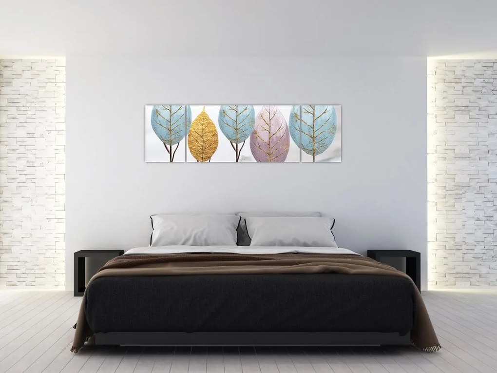 Obraz - Designowe drzewa (170x50 cm)