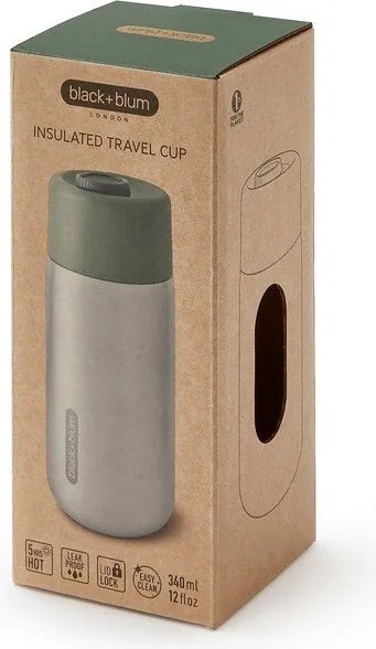 Kubek termiczny ze stali nierdzewnej w kolorze srebra 340 ml – Black + Blum