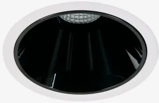 Wpuszczana Oprawa Led Z Ramką Ø8 Cm Z Aluminium, Z Funkcją Stopniowego Włączania I Wyłączania Luisiana Biała Ciepła 2700 K & Biały - Czarny & 8 W & 38