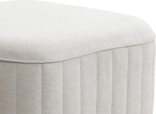 Pufa LAREN w kolorze ecru w tkaninie CASTEL 04