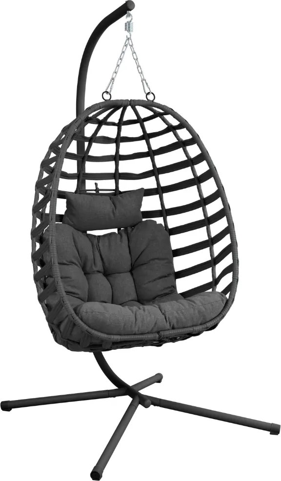 FOTEL WISZĄCY FALO ANTRACYT BUJAK OGRODOWY