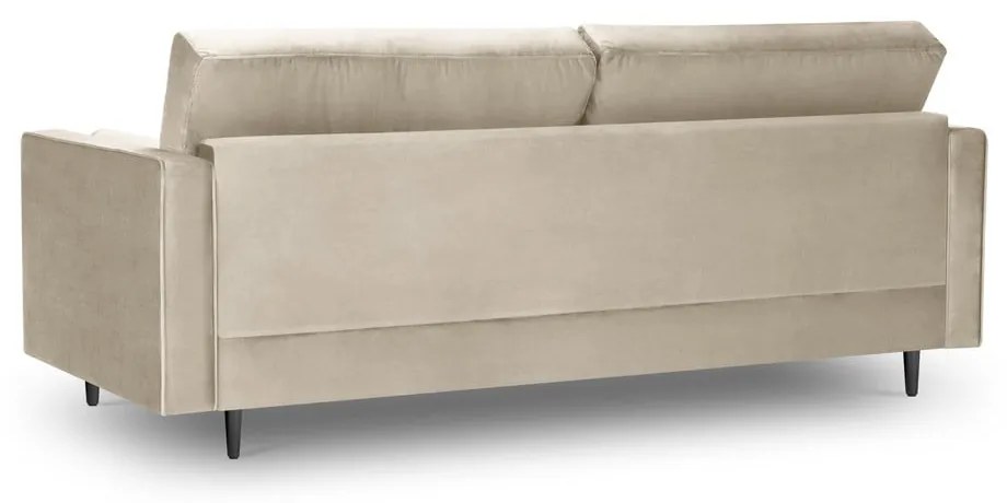 Beżowa aksamitna sofa Milo Casa Santo, 219 cm