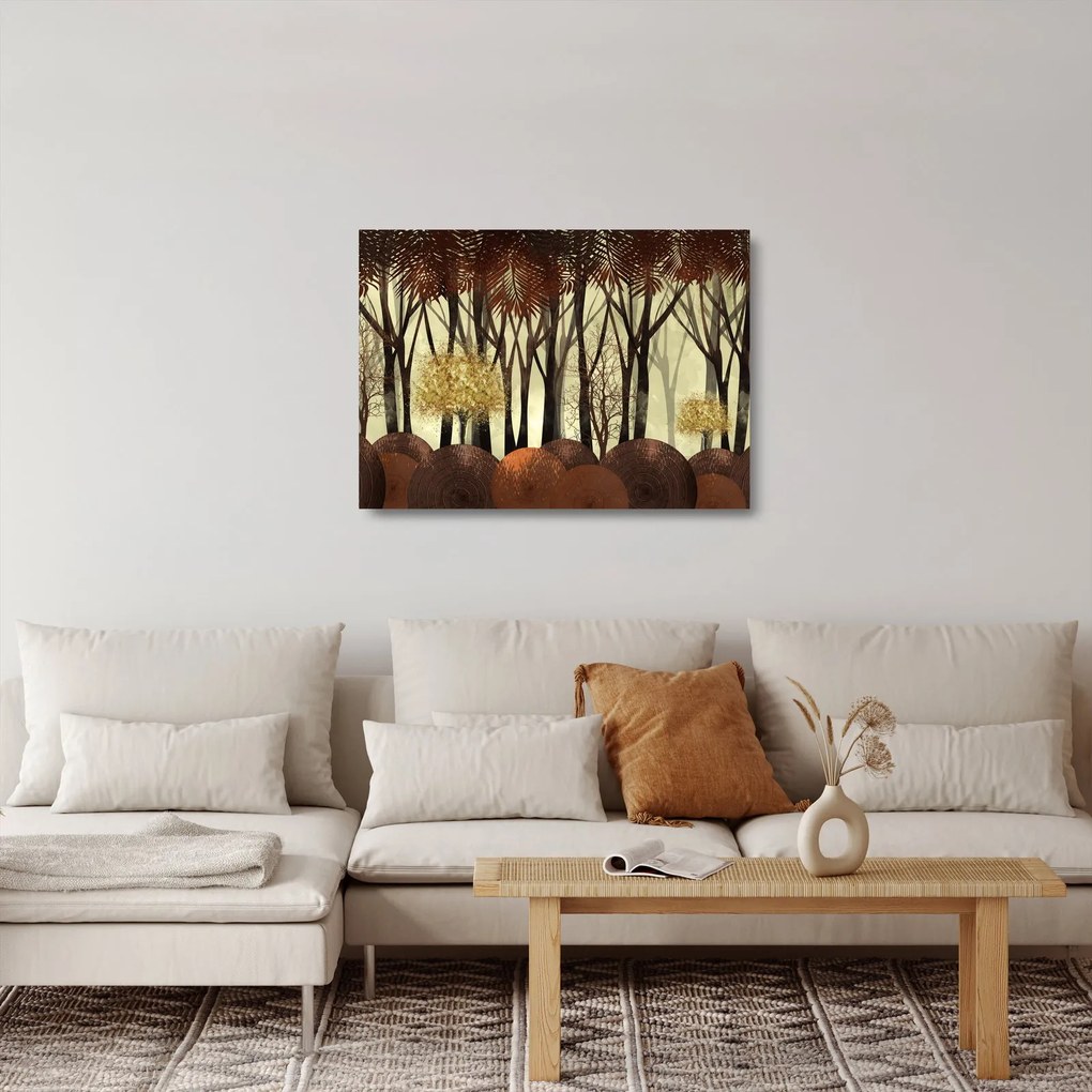 Obraz na szkle - Las dekoracyjny (70x50 cm)