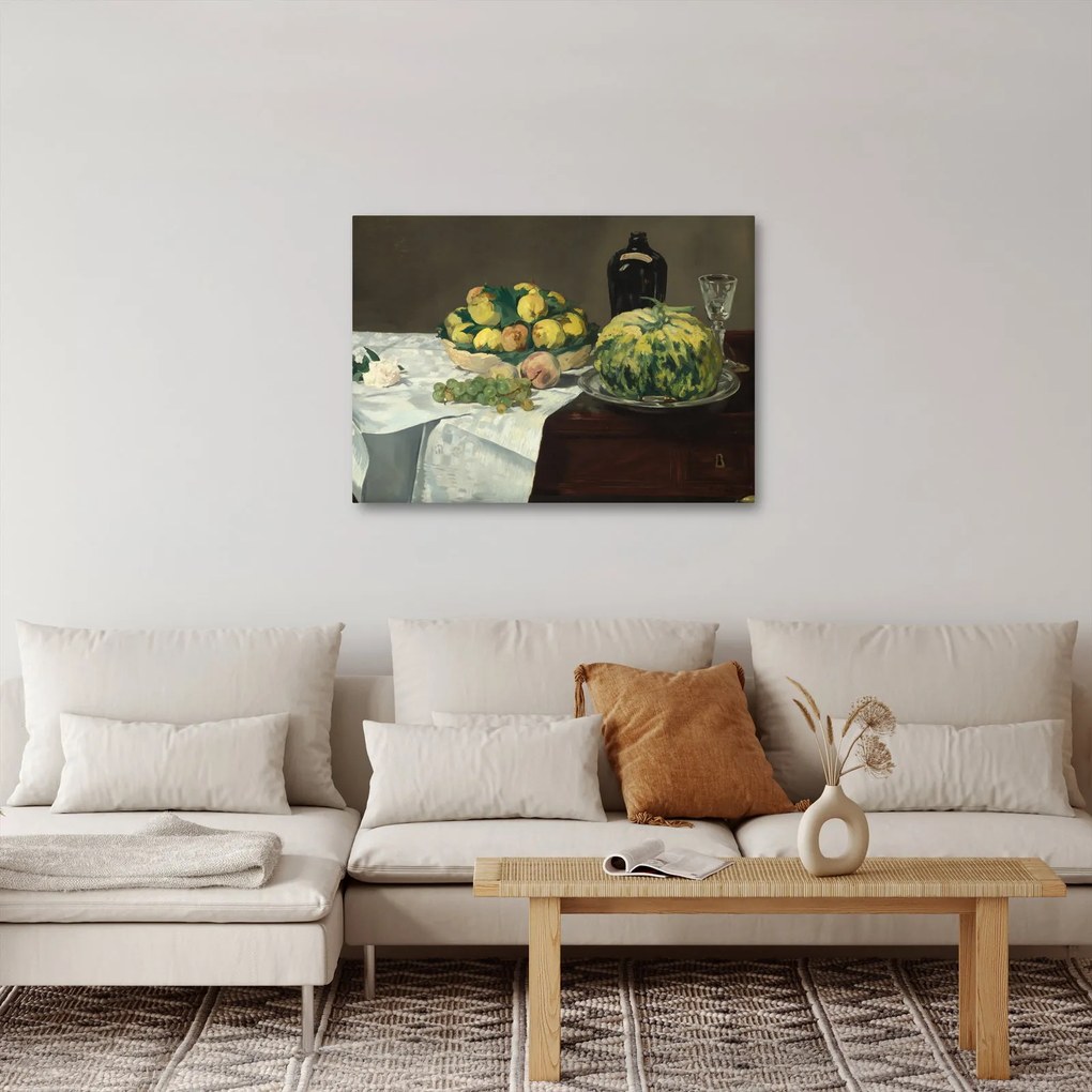 Obraz - Edouard Manet, Still Life with Melon and Peaches, reprodukcje (70x50 cm)
