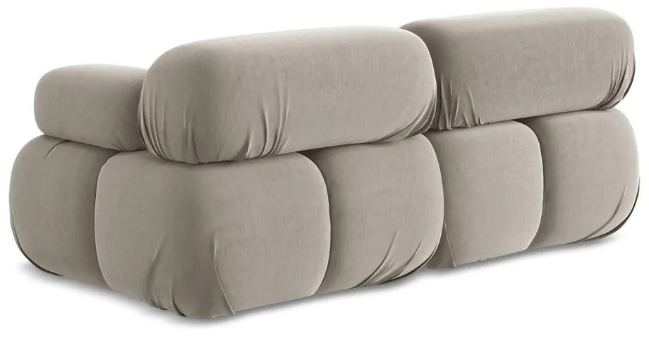 Beżowa aksamitna sofa modułowa 190 cm Lokua – Makamii