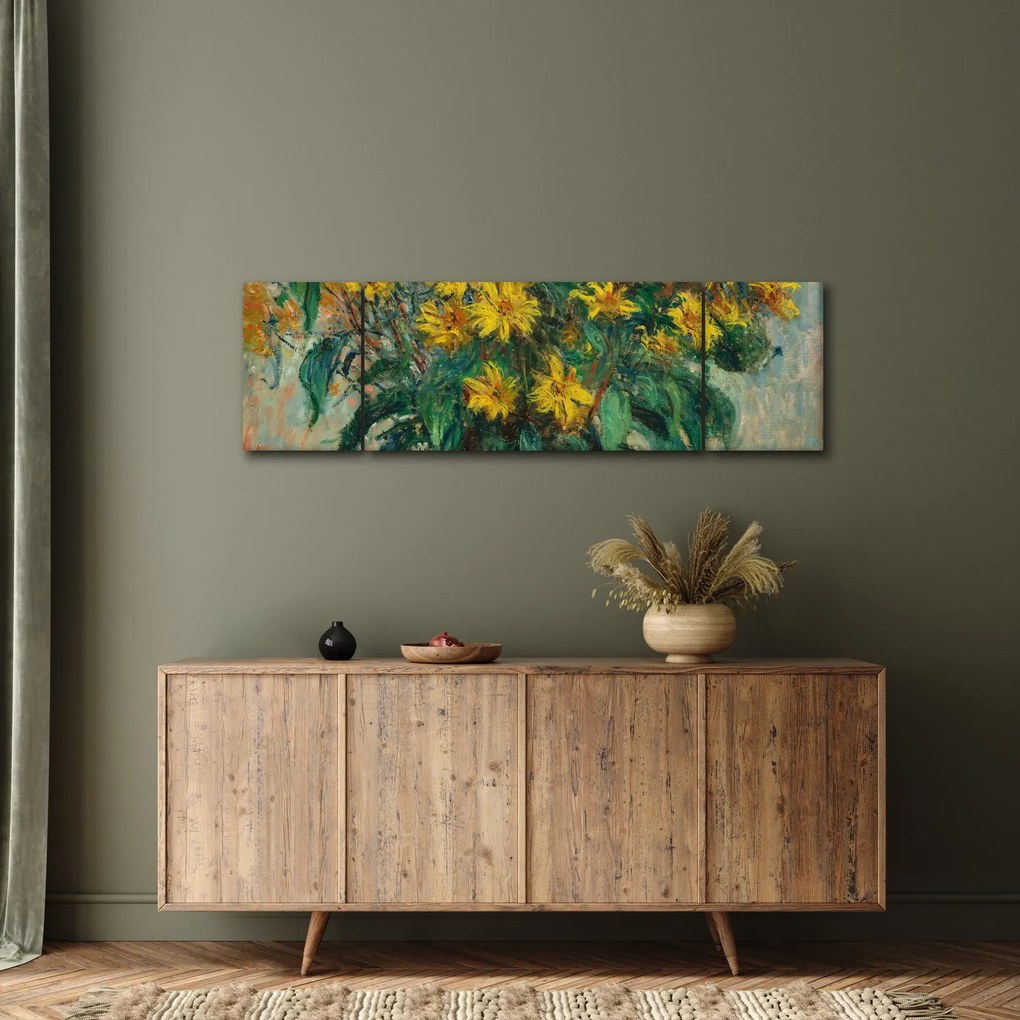 Obraz - Claude Monet, Jerusalem Artichoke Flowers, reprodukcje (170x50 cm)