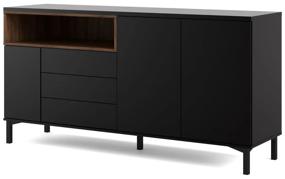 Czarna komoda 176x90x49 cm Roomers – Tvilum