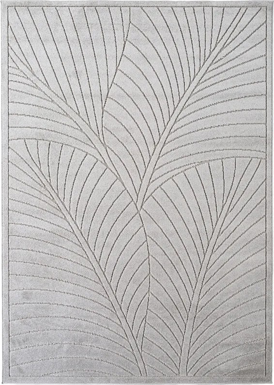 Dywan uniwersalny Nova 3D Motyw Roślinny szary 120 cm x 170 cm