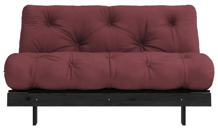 Bordowa rozkładana sofa 140 cm Roots Black Night – Karup Design