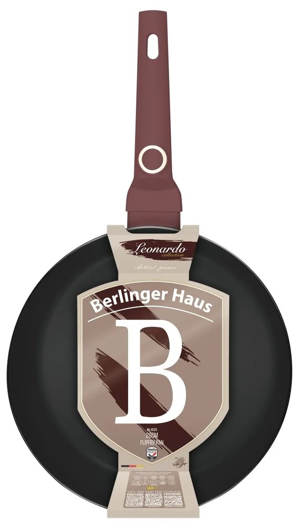 BerlingerHaus Patelnia z pokrywką Leonardo 26 cm