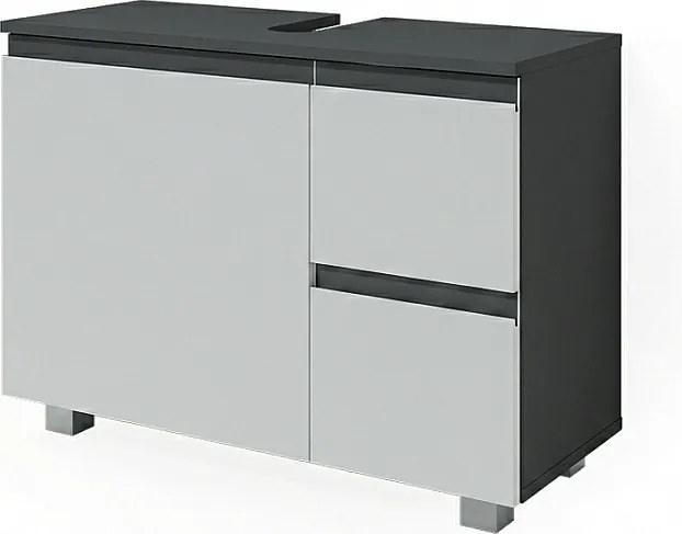 Szafka podumywalkowa antracyt/biały 80x33x60.8 j-shape