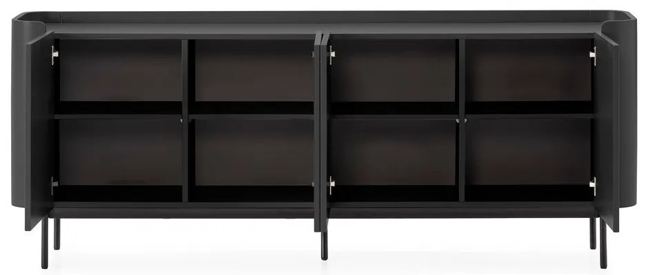 Czarna komoda 200x80x40 cm Willa – MOME