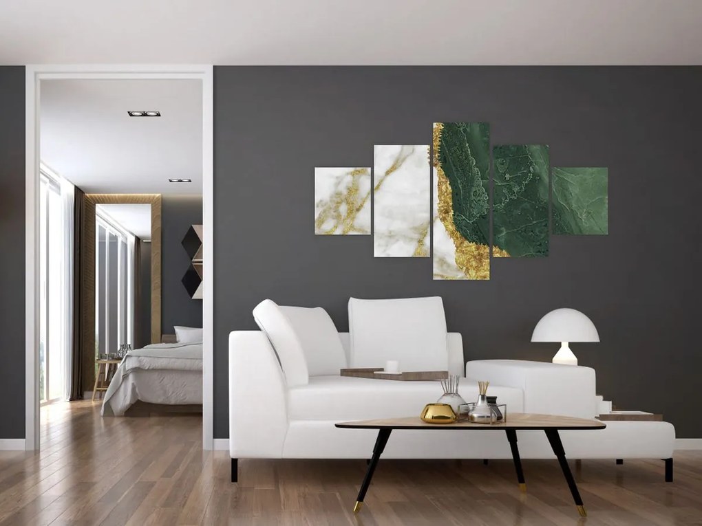 Obraz - Zielony marmur N⁰3 (125x70 cm)
