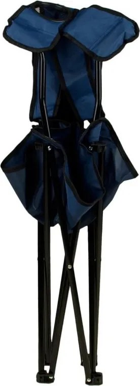 Komplet 2 x turystyczne kampingowe krzesło składane granatowe