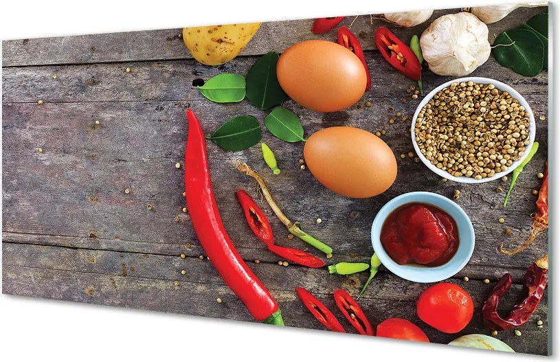 Panel nad Blat Kuchenny Kompozycja z Jajkiem i Papryczką