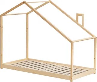 Łóżko Na Materac 90 Cm Z Drewna Abbin Kids Naturalna & 90 X 190 Cm & Bez Materaca - Sklum