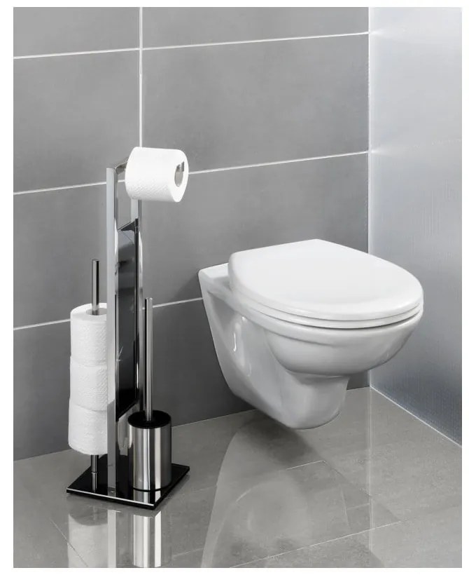 Szczotka do WC z uchwytem na papier toaletowy Wenko Rivalta
