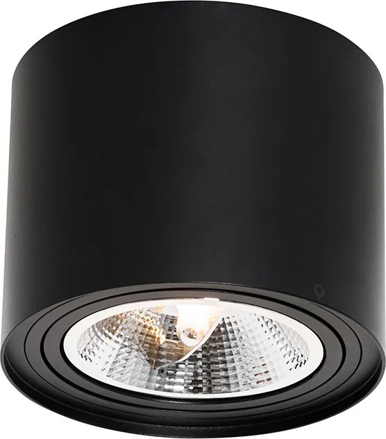 Nowoczesny plafon z reflektorami czarny obrotowy i pochylny AR111 - Rondoo Up