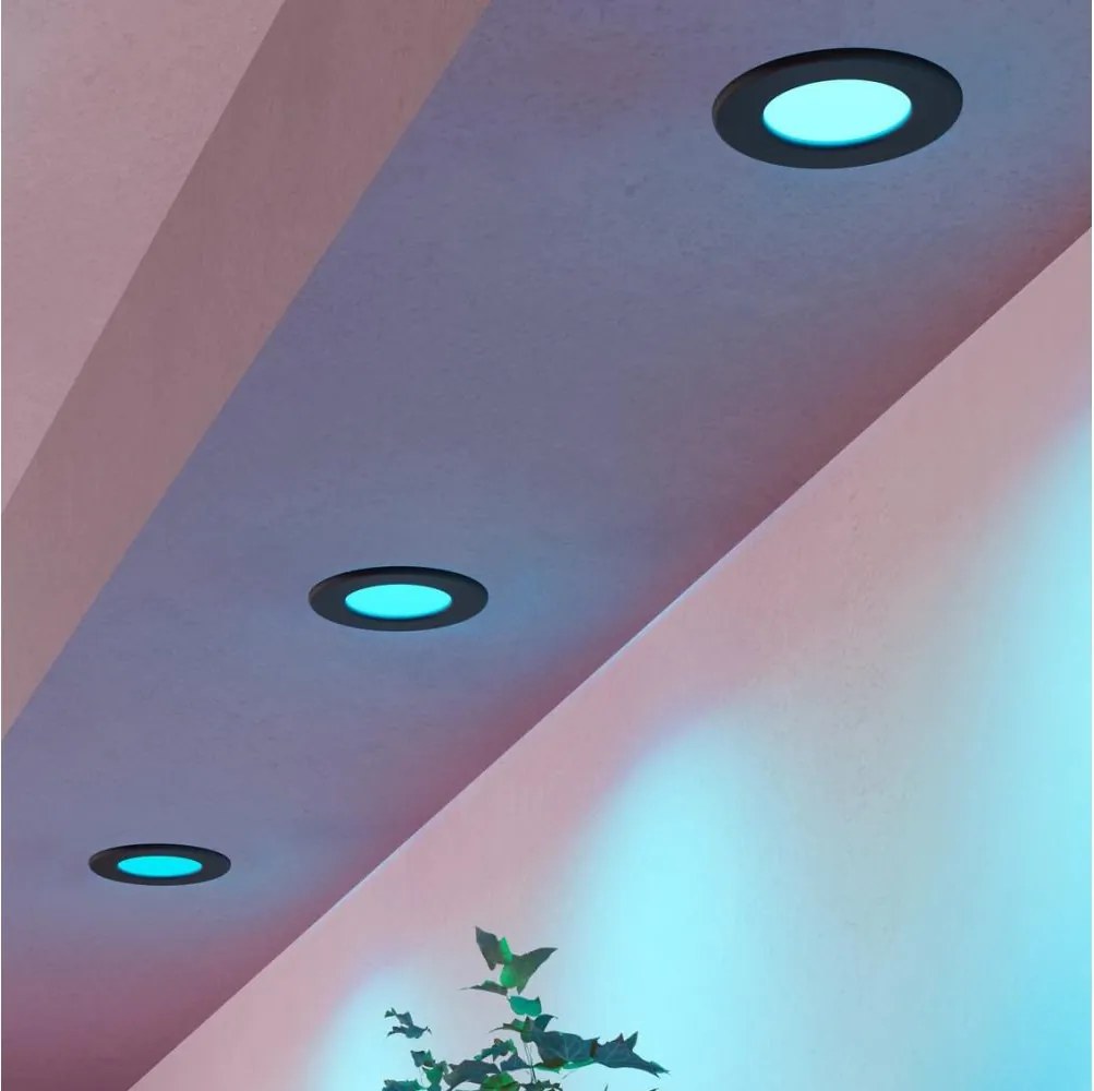 Eglo 901425 - ZESTAW 3x LED RGBW przysufitowe oprawy FUEVA-Z LED/2,8W/230V 8,8cm IP44 czarny