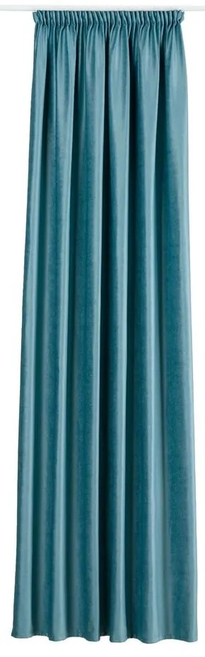 Turkusowa aksamitna zasłona 140x260 cm Novara – Mendola Fabrics
