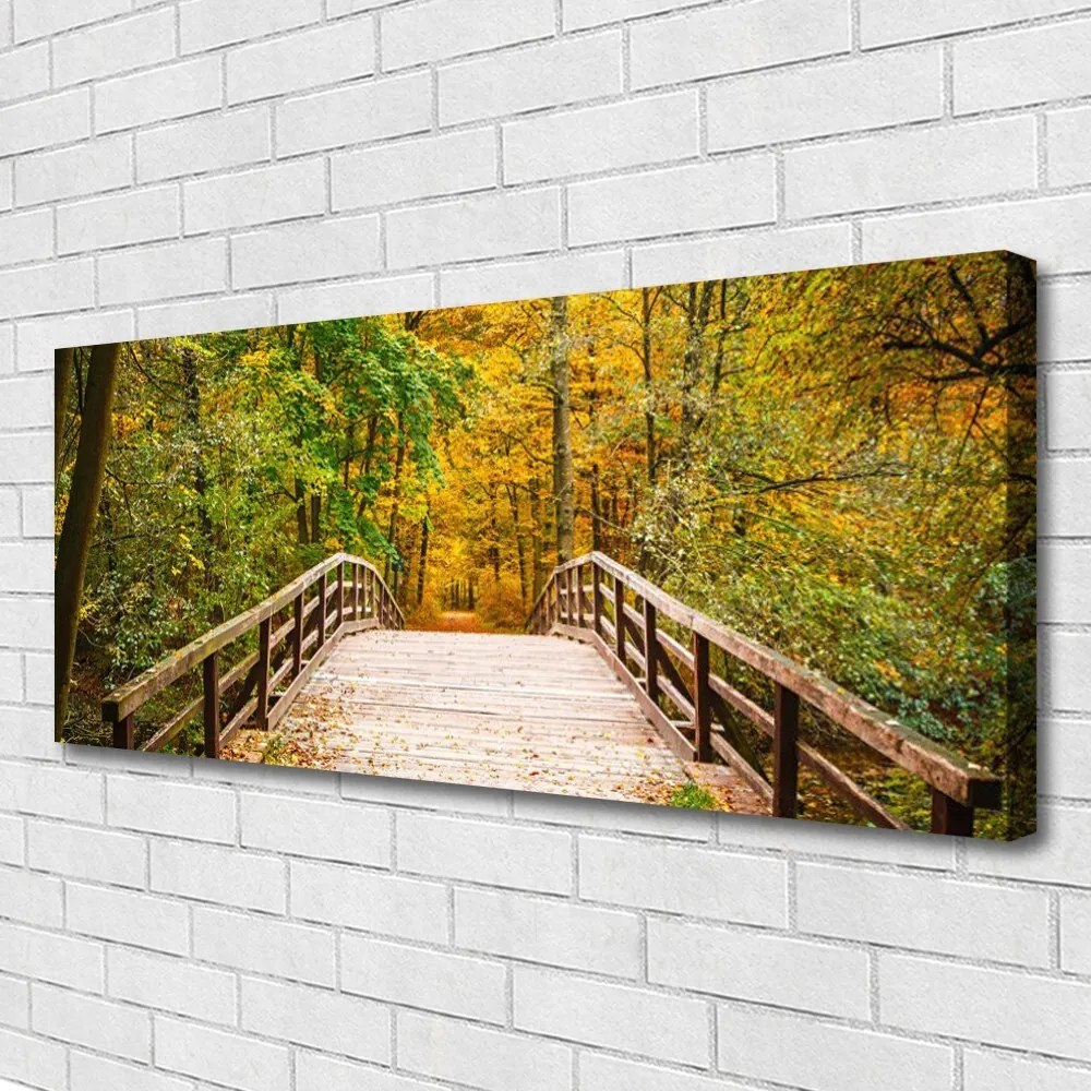 Obraz canvas Drewniany Mostek nad Potokiem