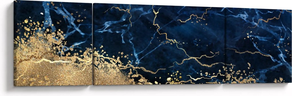 Obraz - Ciemnoniebieski marmur (170x50 cm)