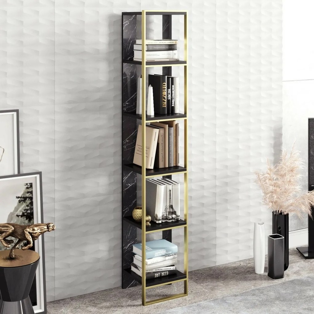 Biblioteczka Polka Black and Gold