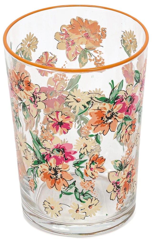 Duża szklanka w kwiatowy wzór, 510 ml