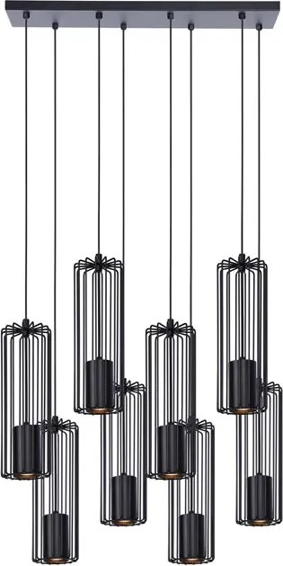 Czarna duża industrialna lampa wisząca nad stół S777 P6-D37