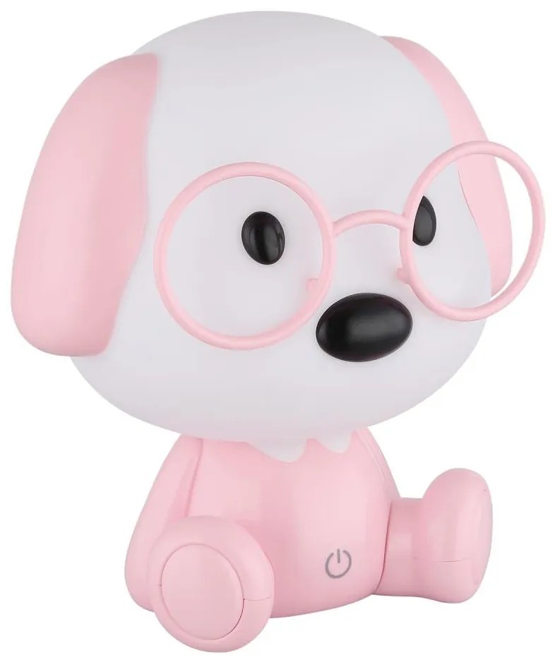 Globo 21761P - LED lampka nocna dla dzieci PUPPY 1W/5V 500 mAh różowa