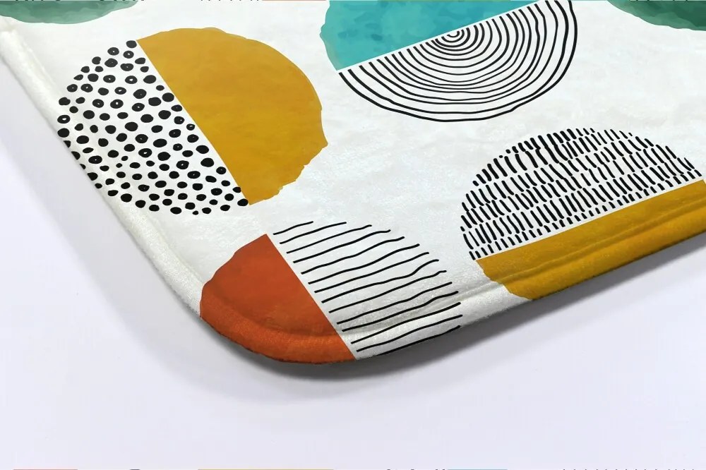 Dywanik antypoślizgowy do łazienki Dywanik antypoślizgowy do łazienki Kółka Linie