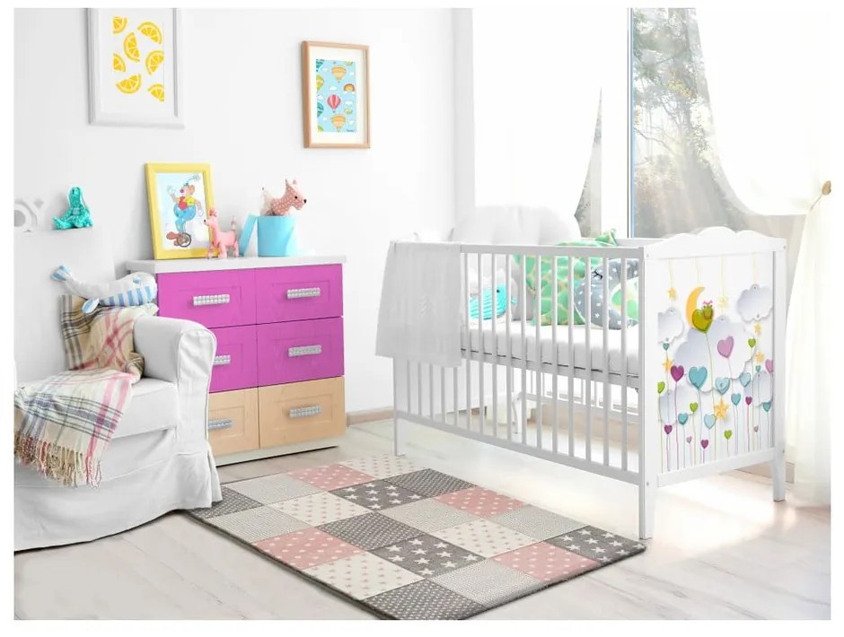 Różowy dywan dziecięcy odpowiedni na zewnątrz Universal Toys Pink, 120x170 cm