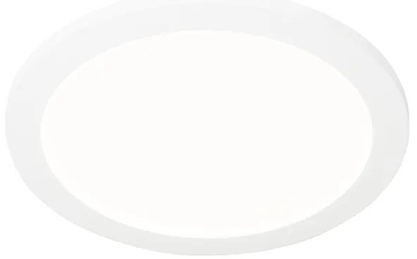 Plafon / Lampy sufitowe biały 30 cm w komplecie z LED-em 3-stopniowy ściemniacz IP44 - Steve Nowoczesny Oswietlenie wewnetrzne