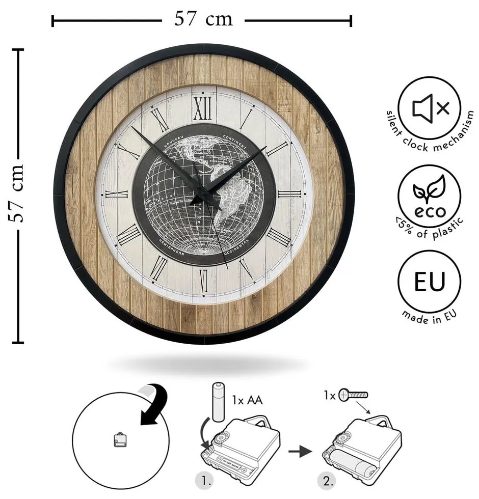 Zegar ścienny ø 57 cm Jacob – Styler