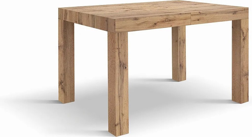 Stół drewniany, efekt dębu, wym.120x80-200x80cm - BAROLO