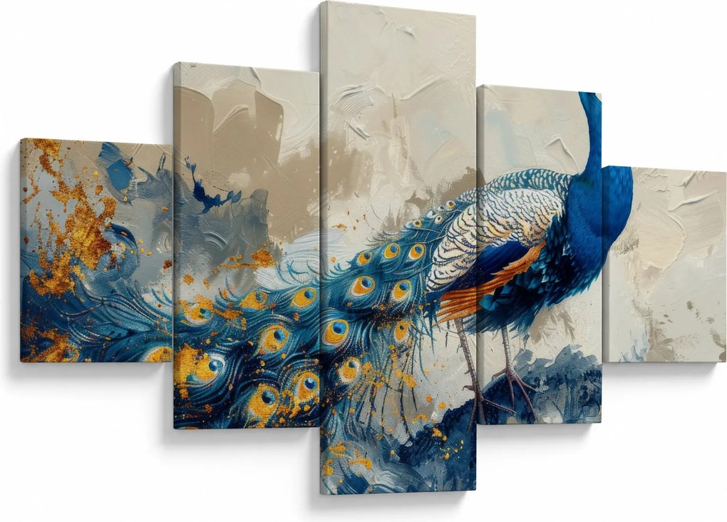 Obraz - Paw, malarstwo (125x70 cm)
