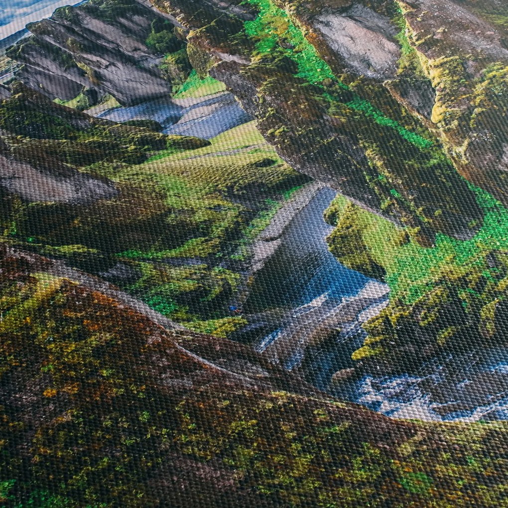 Obraz - Rzeka w skalistej dolinie (170x50 cm)