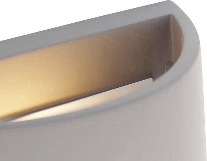 Przemysłowa lampa ścienna beton szara - Creil