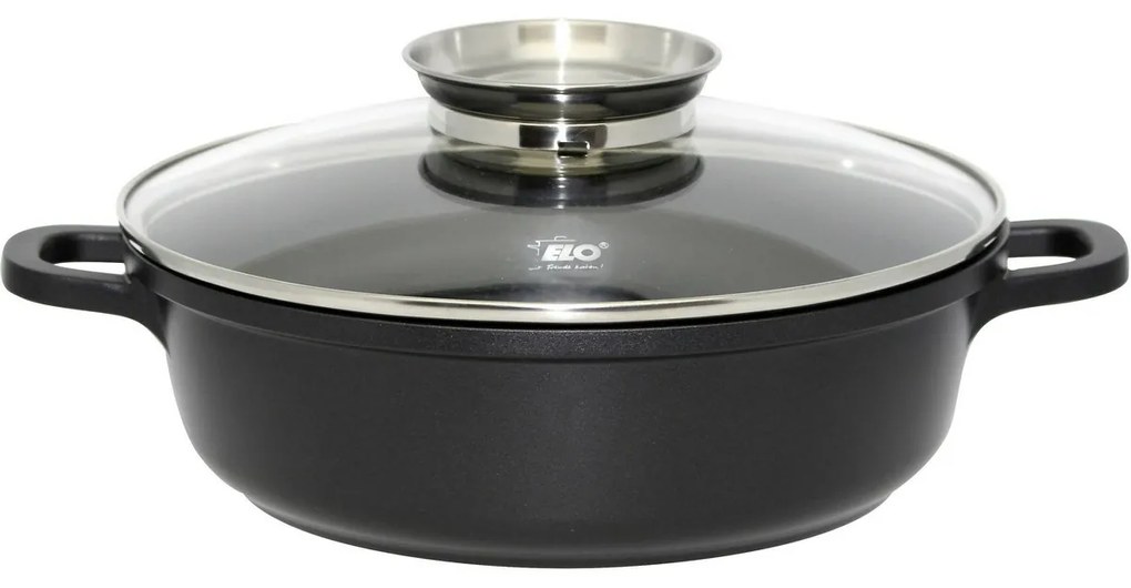 Elo 19624 Brytfanna z pokrywą szklaną i uchwytemaromatycznym Alucast 24 cm, 24 cm