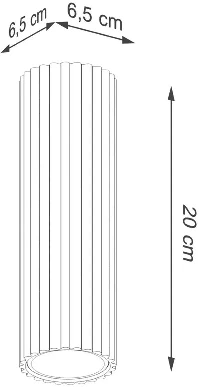 Nowoczesna lampa tuba w kolorze ochra 20cm - 5X D292 T2-D34