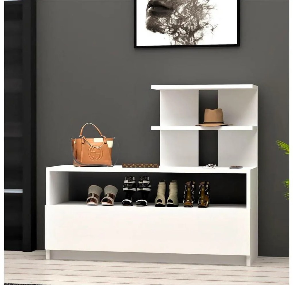 Szafka na buty AIRY 85x100 cm biała