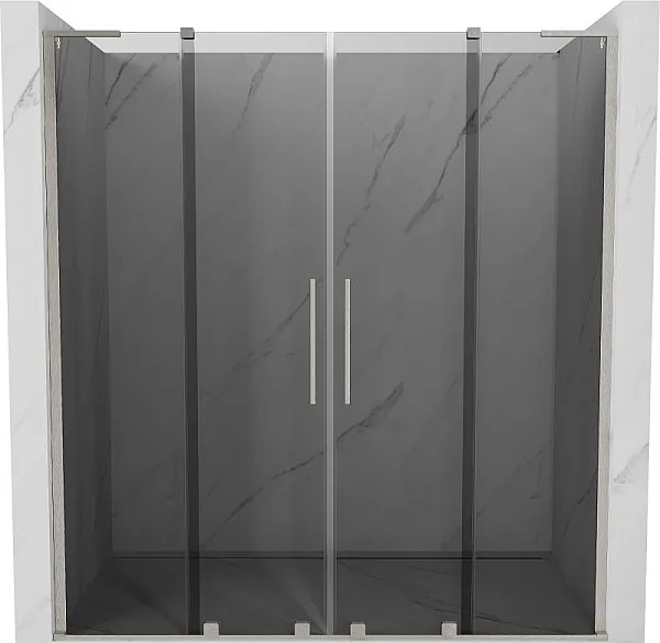 Mexen Velar L Duo drzwi prysznicowe rozsuwane 170 cm, grafit, nikiel szczotkowany - 871-170-003-42-97