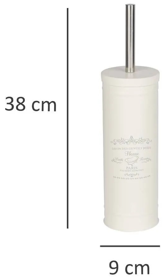 Pojemnik na szczotkę HOME PARIS + szczotka WC, WENKO