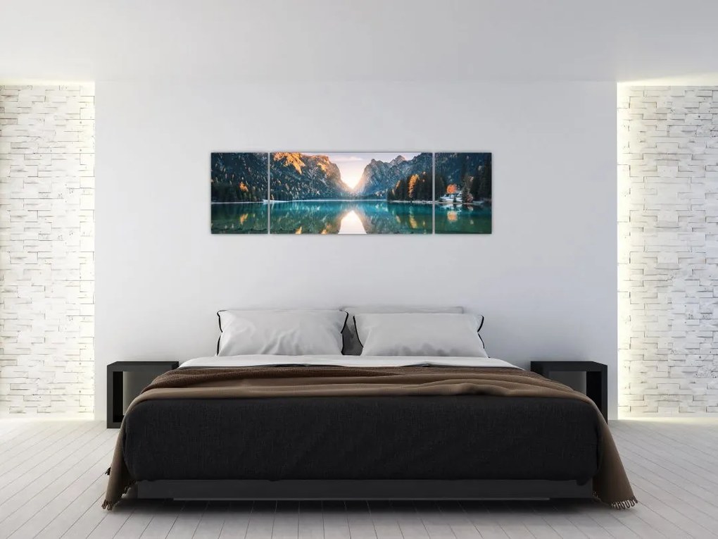 Obraz - Górskie jezioro (170x50 cm)
