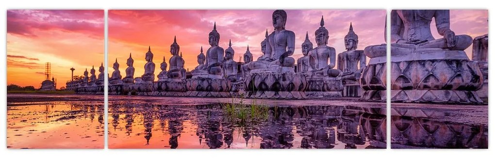 Obraz - Budda podczas zachodu słońca (170x50 cm)