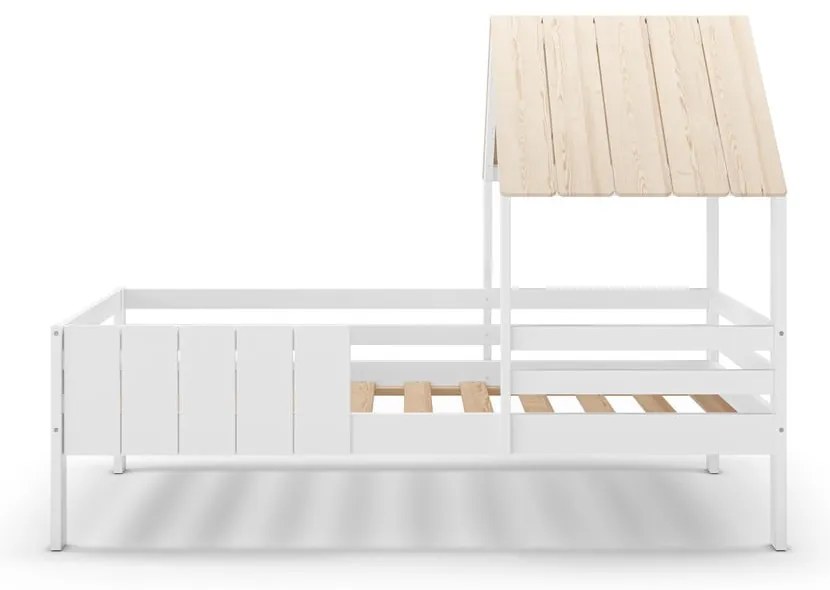 Białe łóżko dziecięce w kształcie domku 90x190 cm Valka – Marckeric